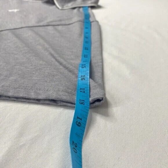 FJ FootJoy Polo Mens Gray Athletic Fit Short Sleeve Front Pocket Golf Shirt Sz L - Picture 10 of 11